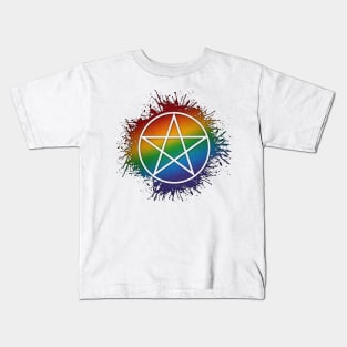 Rainbow Pentacle Kids T-Shirt